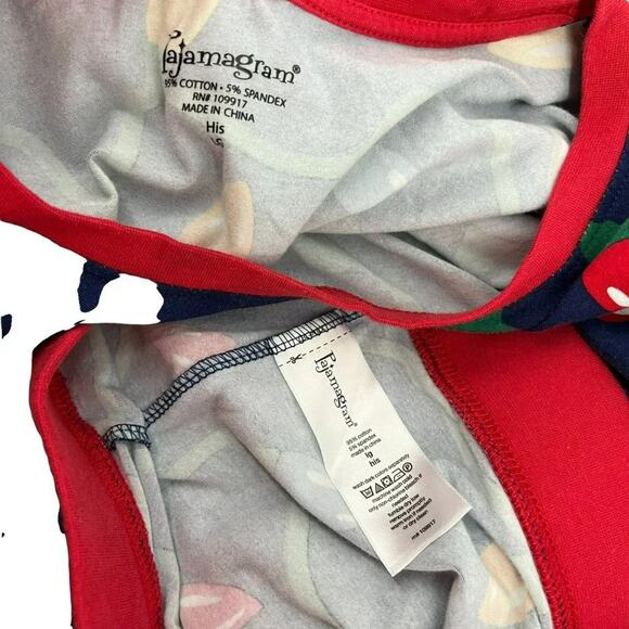 PajamaGram Christmas Lights Matching Christmas Pajama Set Mens Large - Picture 2 of 7